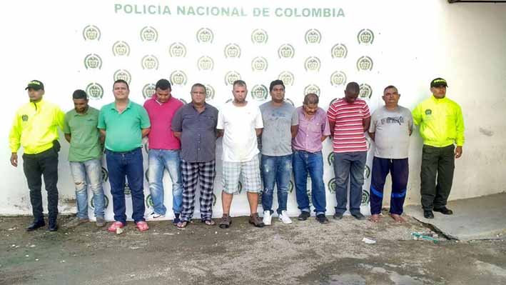 Estas personas que hacían parte de la banda criminal “Cerro Blanco” fueron dejadas a disposición de la autoridad.