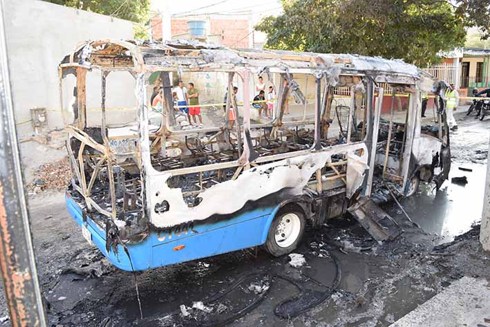 Aún no se tiene pistas de la quema de la buseta en el sector Nacho Vives, hecho que se registró el pasado tres de febrero.