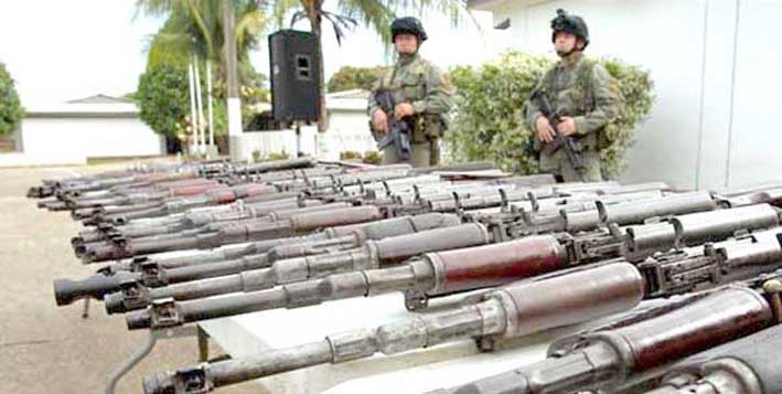 Las autoridades colombianas hallaron en el norte del país un arsenal que pertenecía a la red de narcotráfico Clan Úsuga