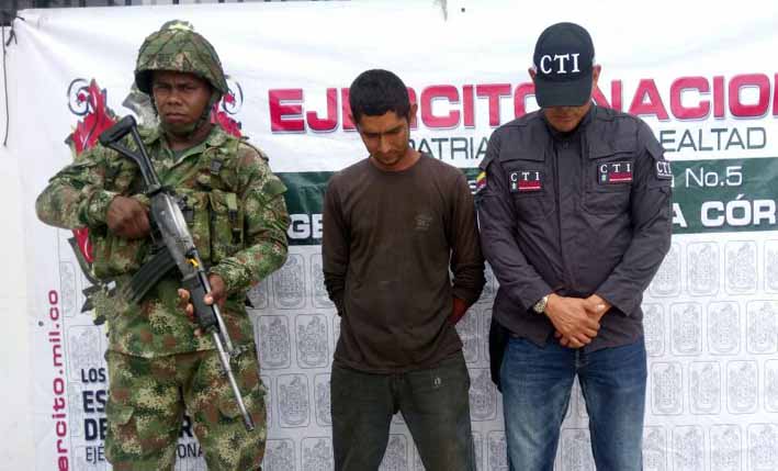 Los capturados Juan Carlos Pava Robles, 39 años y Federico Salas Fontalvo, 34 años de edad.