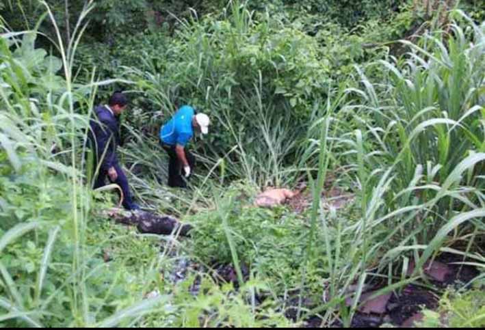 El cuerpo fue descubierto por labriegos de ese sector, quienes notificaron a la Policía para que se desplazara al sitio y verificara la ocurrido.
