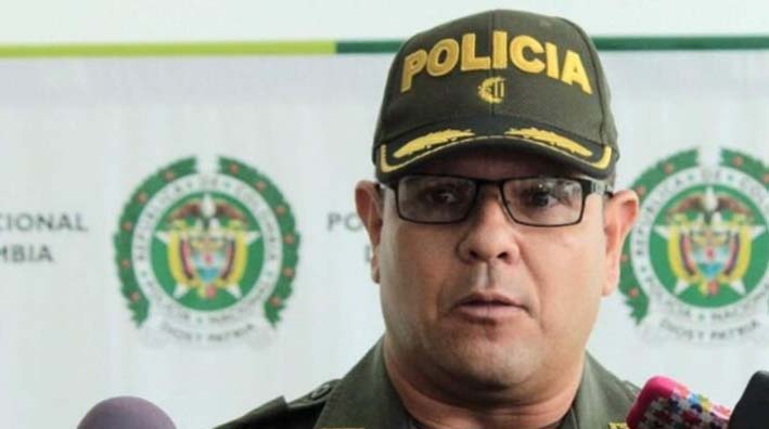 Teniente coronel Jesús de los Reyes, comandante  operativo de la Policía Metropolitana de Barranquilla.