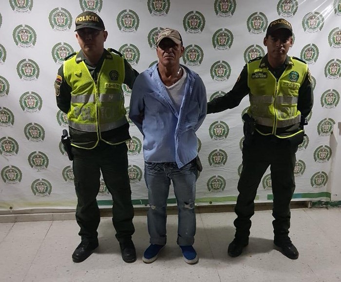 Eduardo Enrique Serna Barranco, detenido por la Policía en el municipio de Ciénaga, Magdalena.