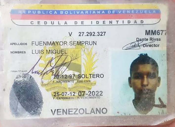 Luis Miguel Fuenmayor Semprun, venezolano desaparecido