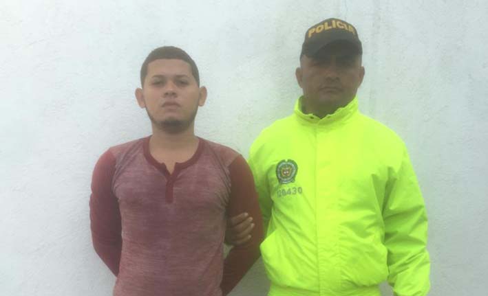 Yon Carlos Amador Bolaños, capturado cuando se movilizaba en una motocicleta robada