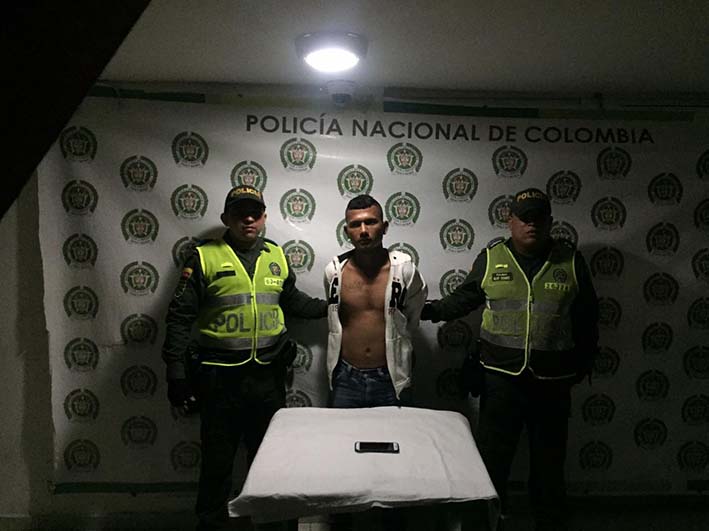Jesús David Vásquez Pabón, persona capturada por la Policía Metropolitana en Ciénaga.