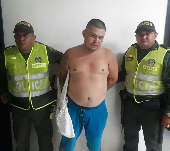 Albert Alexander Patiño García, capturado en sectores de El Rodadero