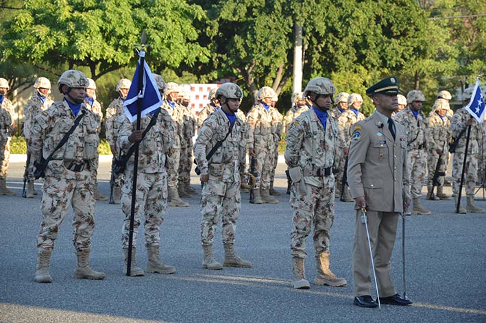 La ceremonia de cambio de mando fue en la sede de la unidad militar con sede en Santa Marta