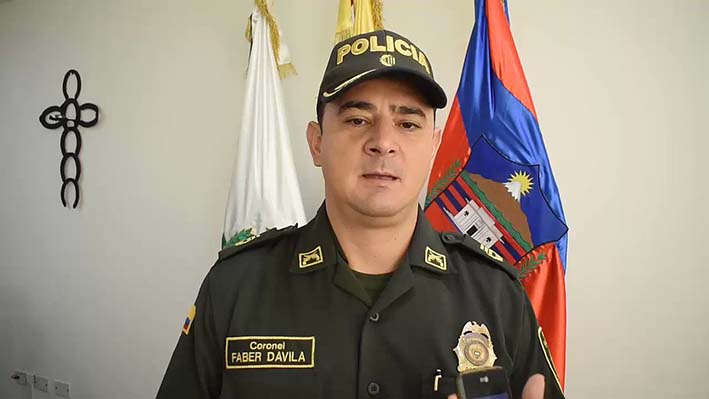 Coronel Fáber Dávila, comandante de la Policía en el departamento del Magdalena.