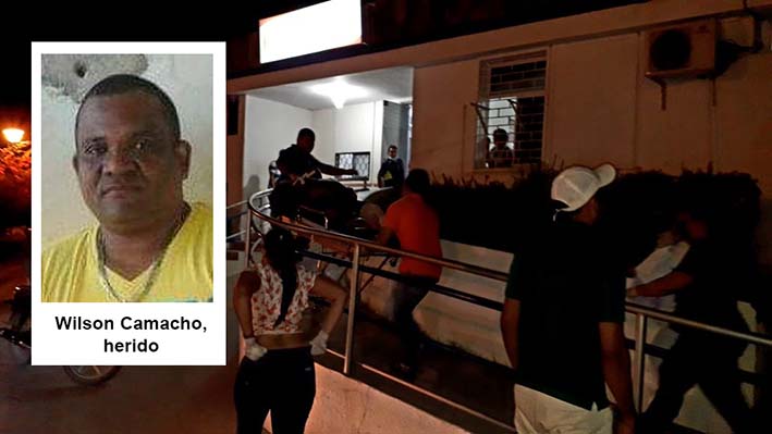 Wilson Camacho, gravemente herido fue llevado hasta la sala de urgencias del hospital San Rafael