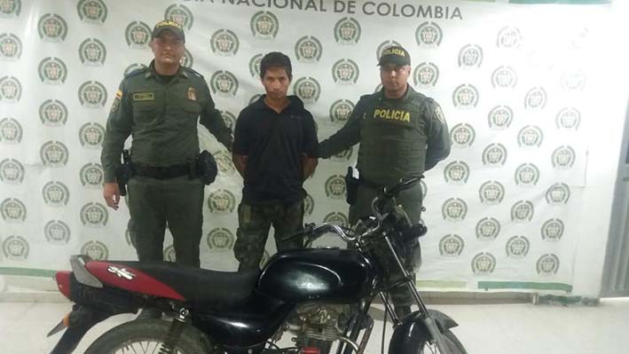Luis Carlos Moreno Echeverría, hombre capturado por la Policía por el delito de hurto