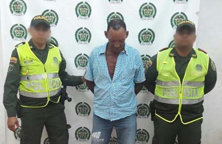 Saúl Sarabia Varela, capturado por personal adscrito a la Policía del Magdalena por el delito de homicidio.