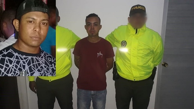 Yan Carlos Jiménez Tatis, capturado por la Policía del Magdalena por homicidio.