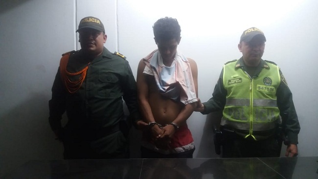 Jhon Carlos Suárez Bolaños, alias ‘El Titi’, capturado por el delito de hurto.