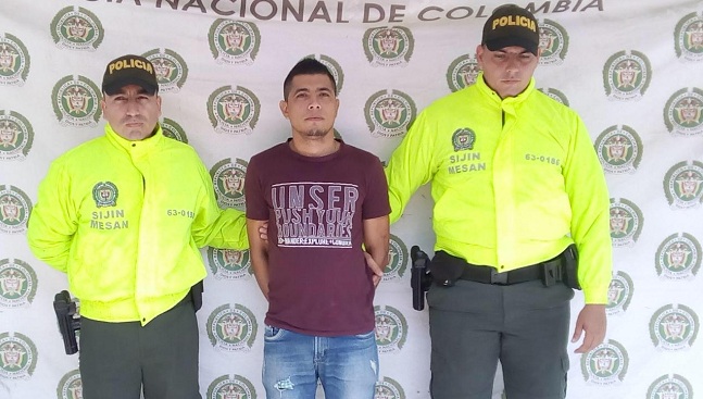 Elkin Alfonso Pérez Gamarra, detenido en el municipio de Ciénaga en procedimiento de la Policía Metropolitana.