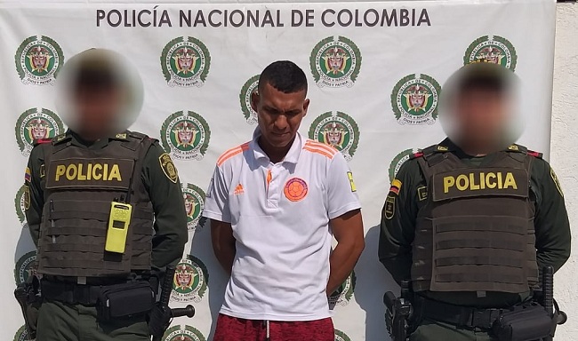 Yeison Javier Orozco Algarín, capturado por el delito de porte, tráfico y distribución de estupefacientes