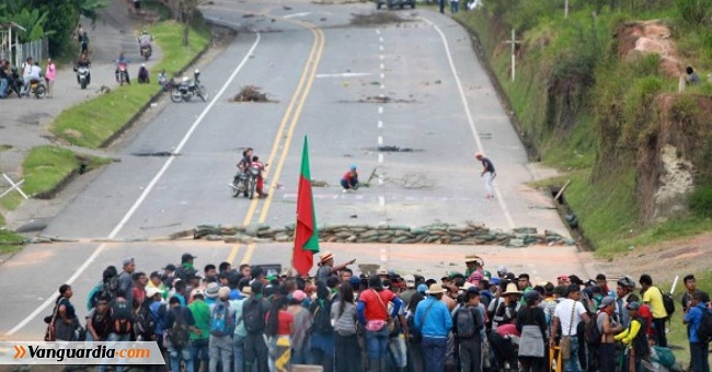 La acción se registró durante las protestas que realizan comunidades indígenas en el departamento del Cauca. 