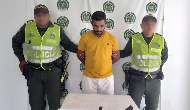 Juan Carlos Patiño Alonso, capturado por la Policía del Magdalena en el municipio de Fundación por porte ilegal de armas de fuego.