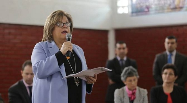 Gloria María Borrero, ministra de Justicia de Colombia, renunció a su cargo.