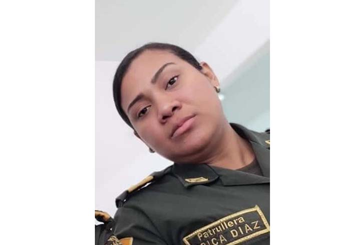 Érica Patricia Díaz Fandiño, patrullera de la Policía asesinada por su esposo.