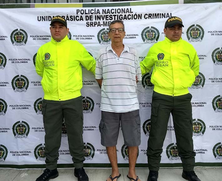 Enrique José Mejía Gómez, detenido por la Policía por el delito de actos sexuales con menor de 14 años.