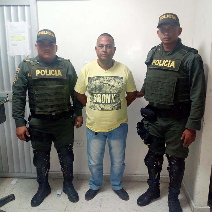 Omar José Pérez Ospina,  fue capturado por la Policía Metropolitana por porte, tráfico y distribución de estupefacientes.