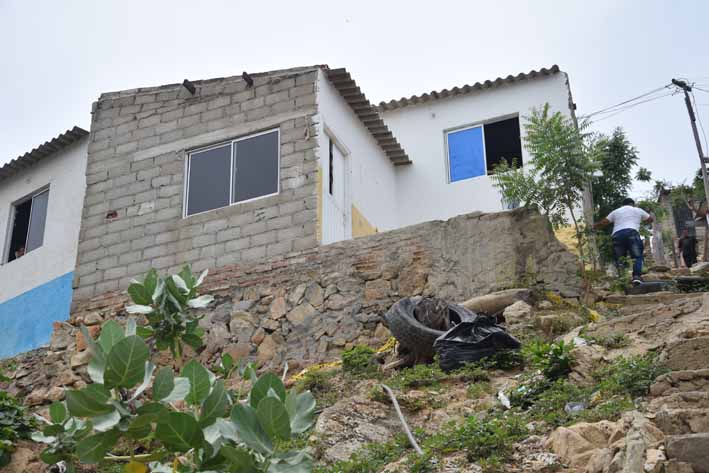 En esta vivienda, ubicada en la parte alta del barrio Zarabanda de Gaira, fue asesinada hace un año la niña Natali Pérez.