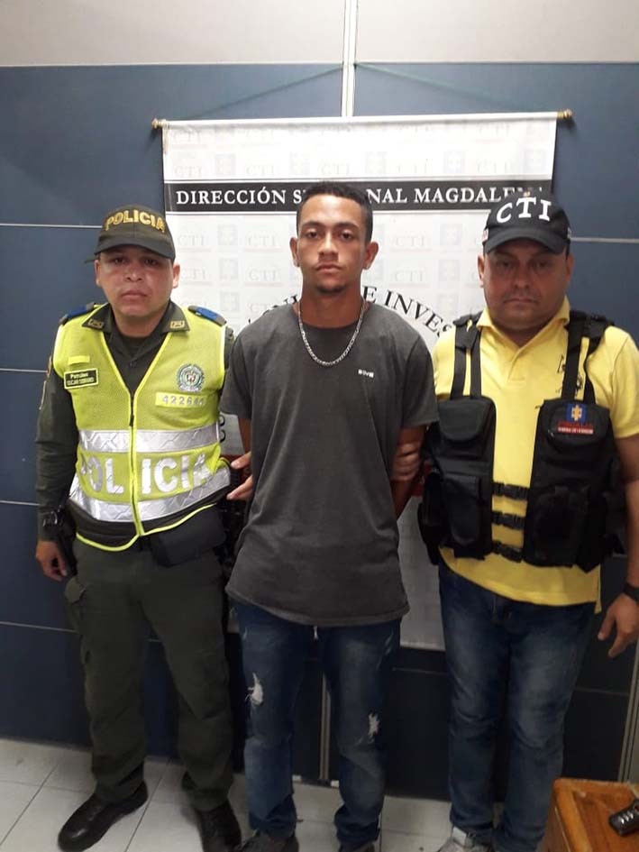 Jorge Eliécer Passo Ortiz, hombre capturado por la Policía Metropolitana en el municipio de Ciénaga, Magdalena.