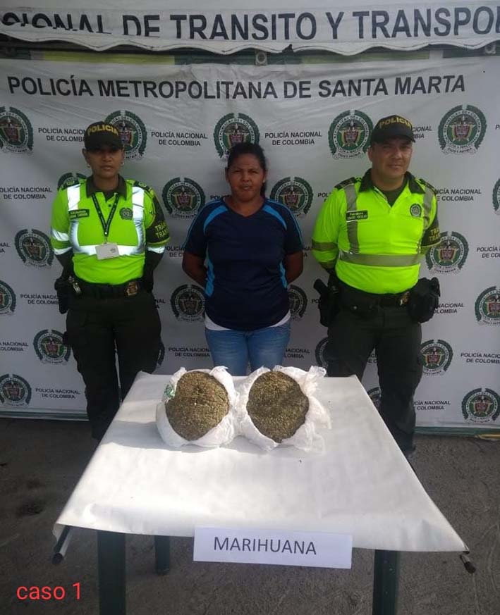 Dalia Hernández fue capturada por el delito de tráfico de estupefacientes.