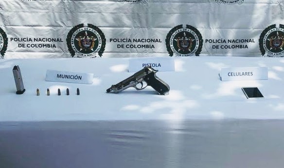Al momento de la captura de Estín Gray Ortiz Balaguera, alias ‘Tin’, le fue hallada en su poder el arma que habría sido utilizada para asesinar al empresario, Haled Yamal Saghair Granados.