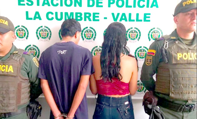 Jackson Davián Grisales Casarrubia y su compañera sentimental Liliana Patricia Jaramillo Córdoba fueron detenidos.