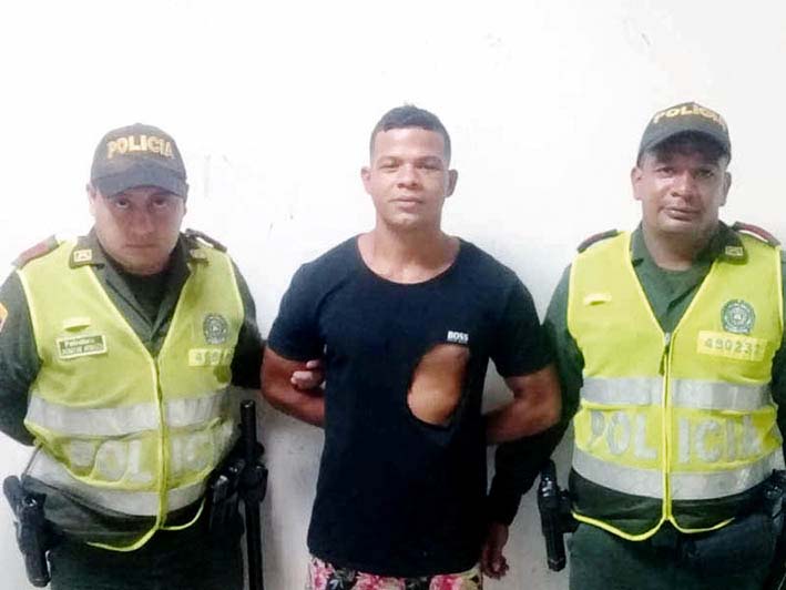 Yamir Omar De Oro Espinoza, recluso recapturado por la Policía en el departamento del Cesar