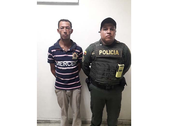 Dimas Rafael Solano Pérez, capturado para que responda por el delito de porte, tráfico y distribución de estupefacientes.
