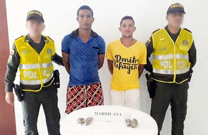 Gustavo Xavier Martínez Pertuz, y Daider Alfonso Torres Gómez, fueron detenidos cuando transportaban drogas alucinógenas en el municipio Zona Bananera.