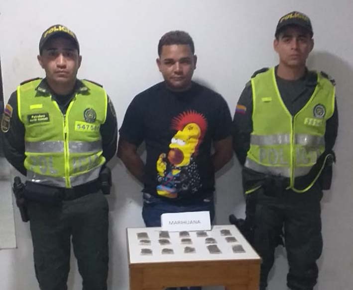 Albeiro José Rodríguez Mercado, capturado cuando portaba una cantidad de drogas alucinógenas.