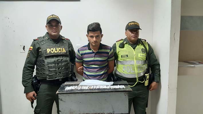 Román Javier Santana Abreu, detenido cuando portaba drogas alucinógenas.