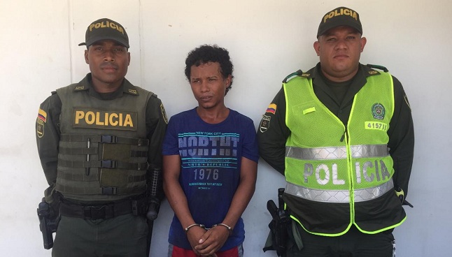 Kevin Antonio Rivera Gutiérrez, capturado por porte, tráfico y distribución de estupefacientes.