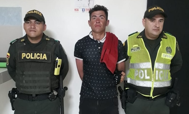Yimmi Alexander Sánchez Sánchez Vargas, capturado por porte de drogas alucinógenas.