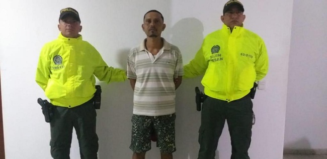 Elkin Julio Ávila Vargas, capturado por la Policía del Magdalena en el municipio Zona Bananera.