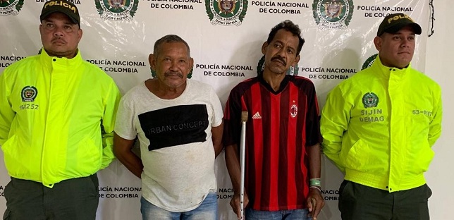 José Joaquín Torres Ortiz y Francisco Antonio Buelvas Acosta, capturados en Zapayán