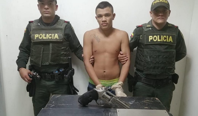 Juan David Laguna Mozo, capturado por la Policía.