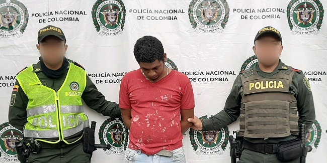Aleixion Didi Vergara Acosta, capturado bajo los señalamientos de homicidio, porte, tráfico y fabricación de armas de fuego.