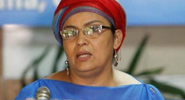 Victoria Sandino, exguerrillera y hoy senadora del partido FARC.
