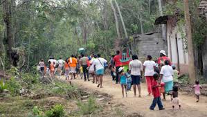 Las víctimas hacen parte de 19 comunidades indígenas y afrocolombianas que han llegado a Pie de Pató, la cabecera municipal del Alto Baudó, así como a los caseríos de Apartadó y Catrú Central. Foto archivo
