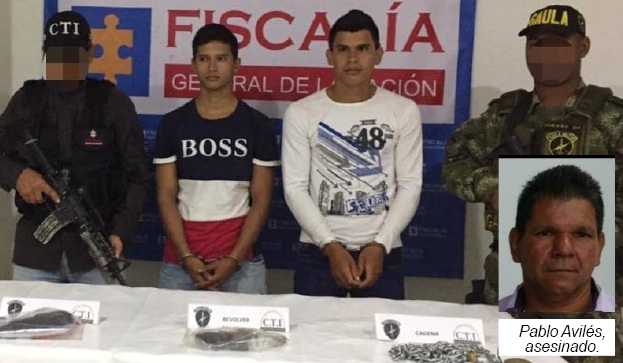 Yenson Gonzales Mora y Luis Alberto López Mejía fueron detenidos mediante orden judicial por el secuestro y asesinado del ganadero Pablo Emilio Avilés