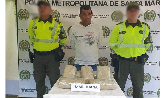 Enrique Naranjo Pacheco, capturado con una importante cantidad de drogas alucinógenas.