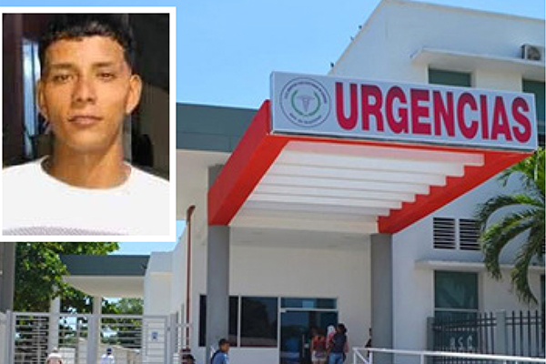 Roiman Ernesto Ortega Ruidiaz resultó muerto a manos de un pistolero la tarde de este miércoles. Fue llevado a la sala de urgencias del Hospital ‘San Cristóbal’.