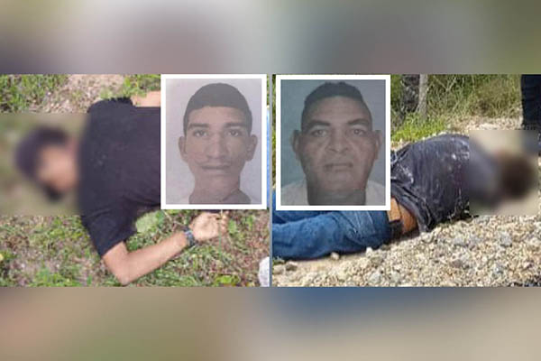 José Pabón y Dagoberto De La Cruz González, asesinados a tiros la tarde de este domingo.