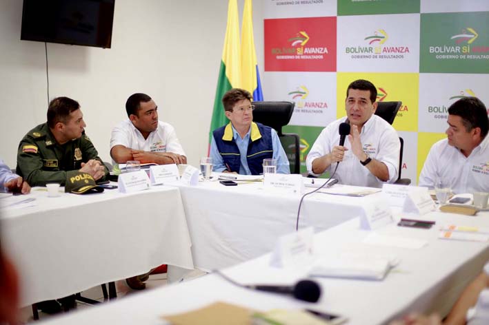 La convocatoria realizada por la Administración Seccional liderada por el primer mandatario de los bolivarenses, Dumek Turbay Paz, contó con la presencia del director General de Gestión del Riesgo de Desastres, Carlos Iván Márquez. 