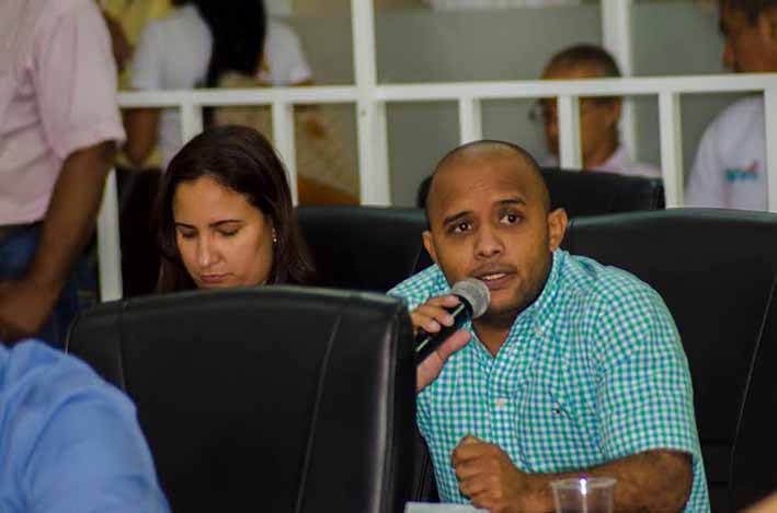 El concejal Jorge Luis Montenegro hizo la proposición de la citación a los jefes de tránsito de Santa Marta.